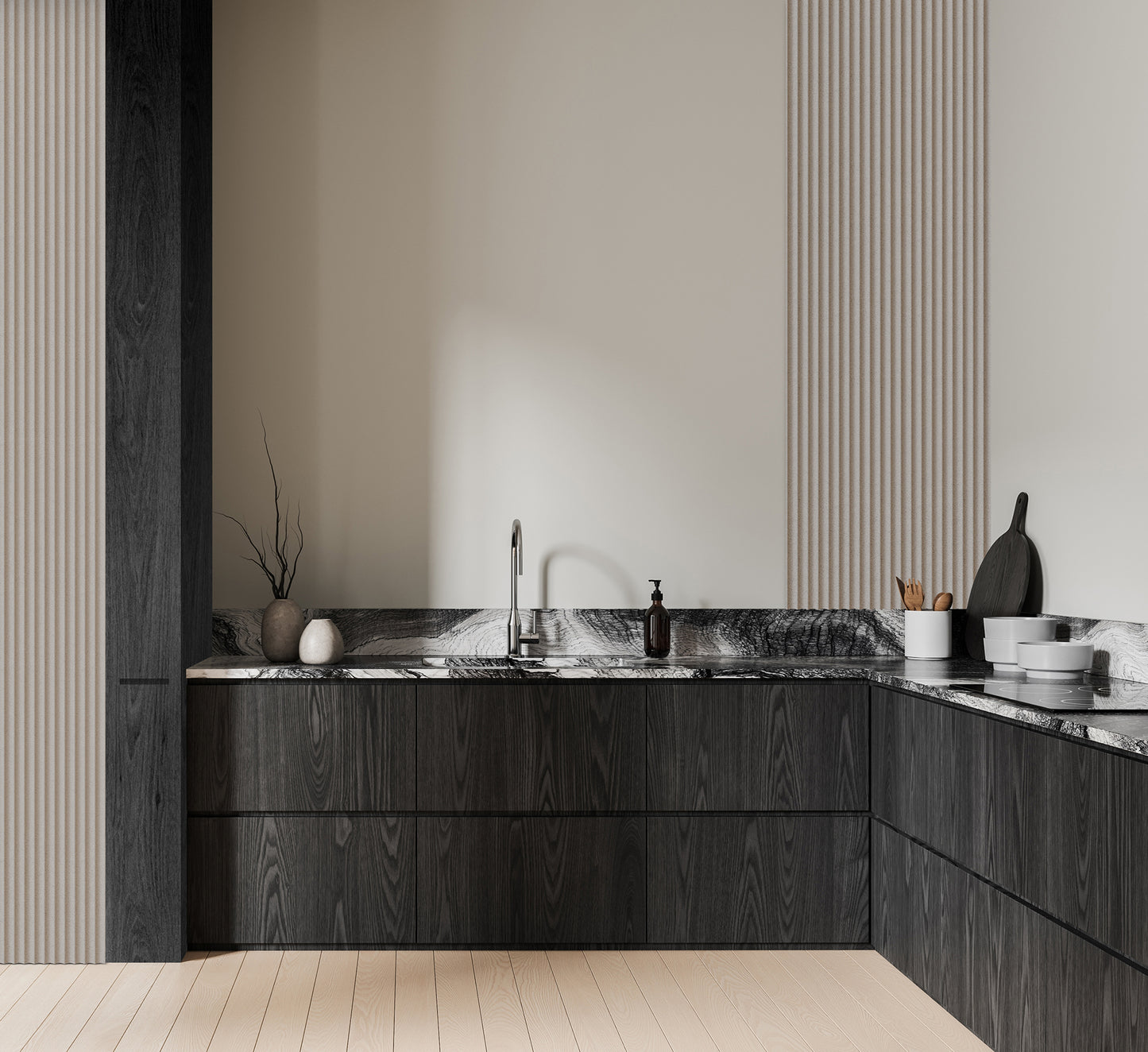Lamelio Wandpaneel - Gresso Stone Grey 270x25 cm