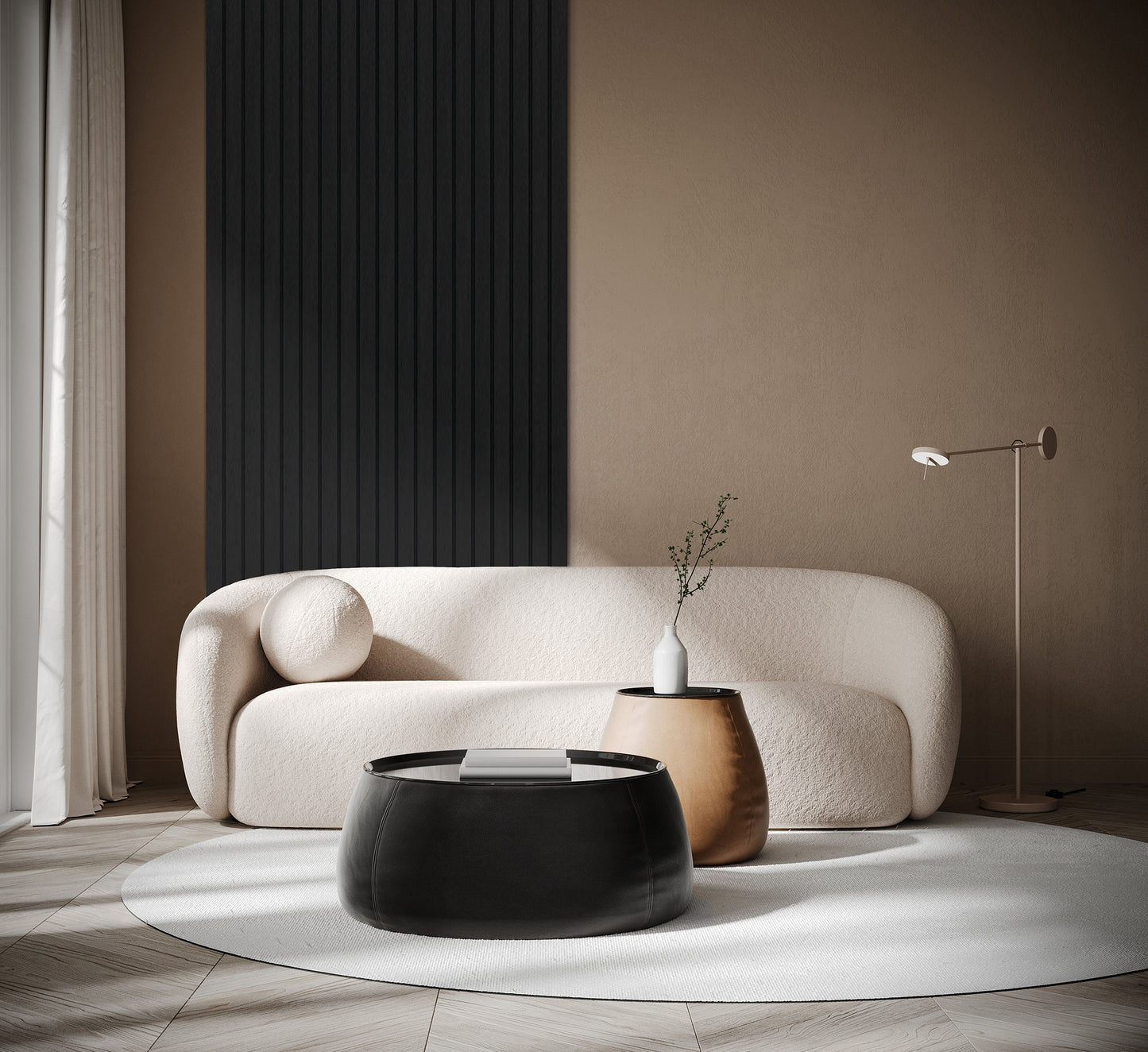 Lamelio Wandpaneel - Roca Onyx Black 270x25 cm