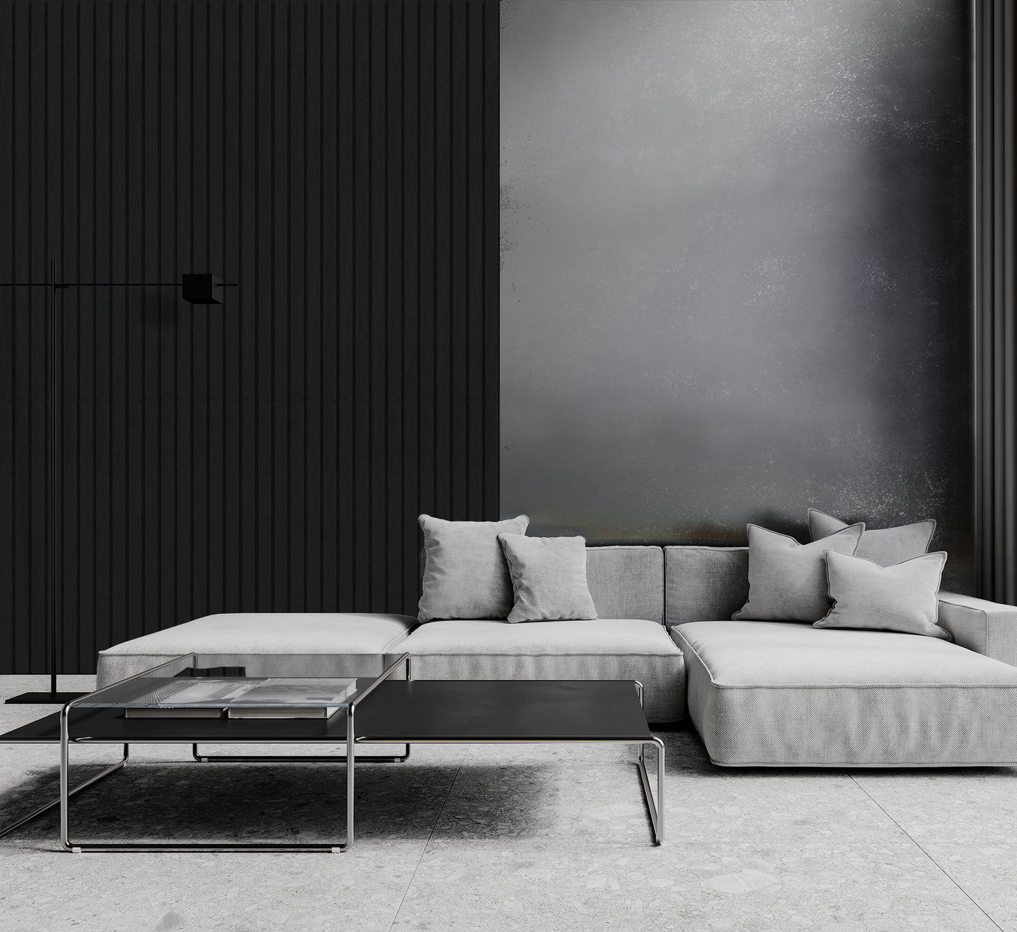 Lamelio Wandpaneel - Roca Onyx Black 270x25 cm